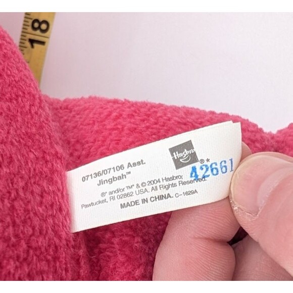 Extra Large Pink Boobah Jingbah 2004 Vtg Plush Toy Hasbro 24" - Picture 5 of 6